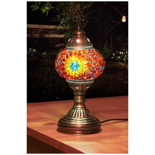 Mosaic Table Lamp, Small, No12 Orange Stars
