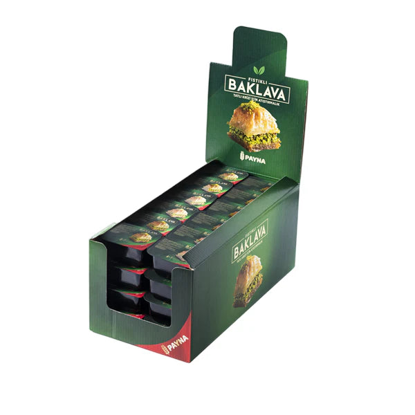Payna | Pistachio Baklava Family Size Box - 48 Single Serve Slices