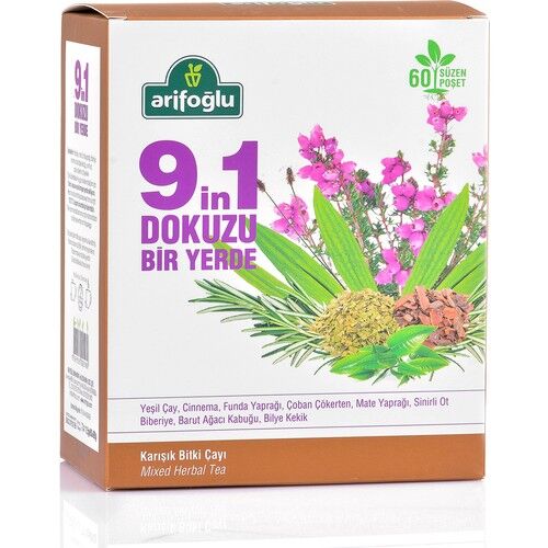Holistic 9-in-1 Herbal Tea Blend for Vitality, 60 Bags