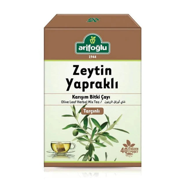Olive Leaf Herbal Tea Bags - Natural Wellness Blend (40 Count)