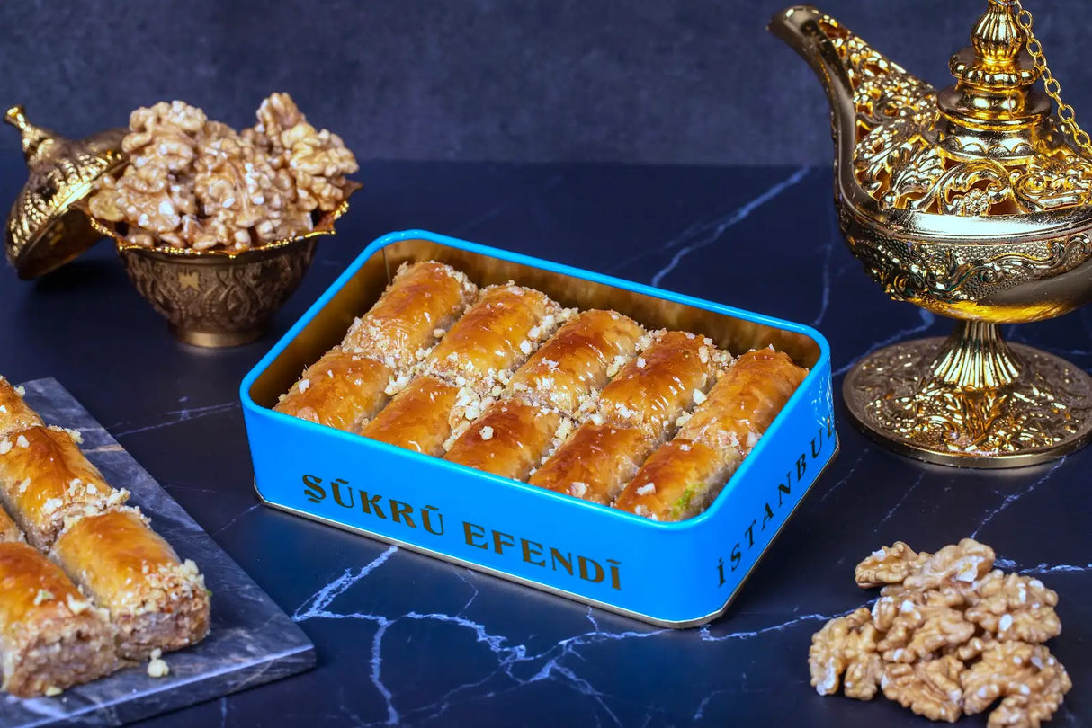 Sukru Efendi 1935  Ankara Burma Turkish Baklava with Walnut in Gift Metal Box