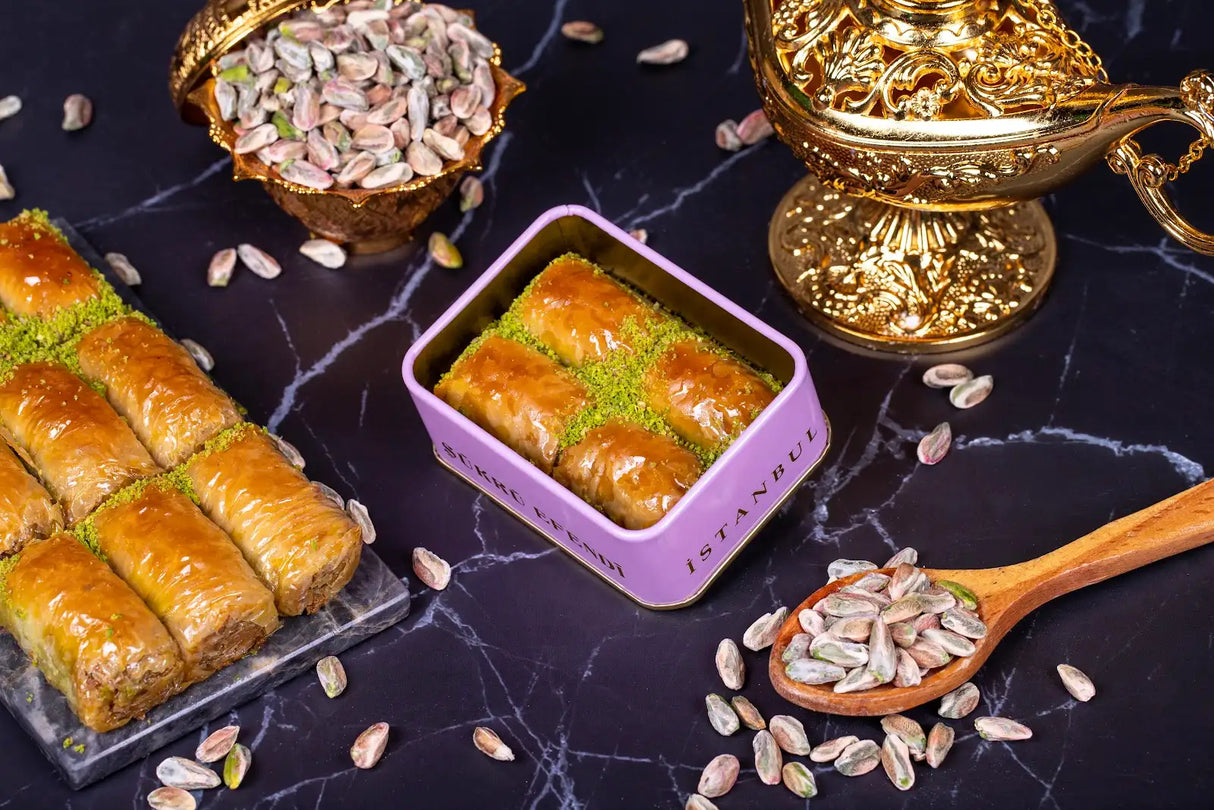 Sukru Efendi 1935  Ankara Burma Turkish Baklava with Pistachio in Gift Metal Box