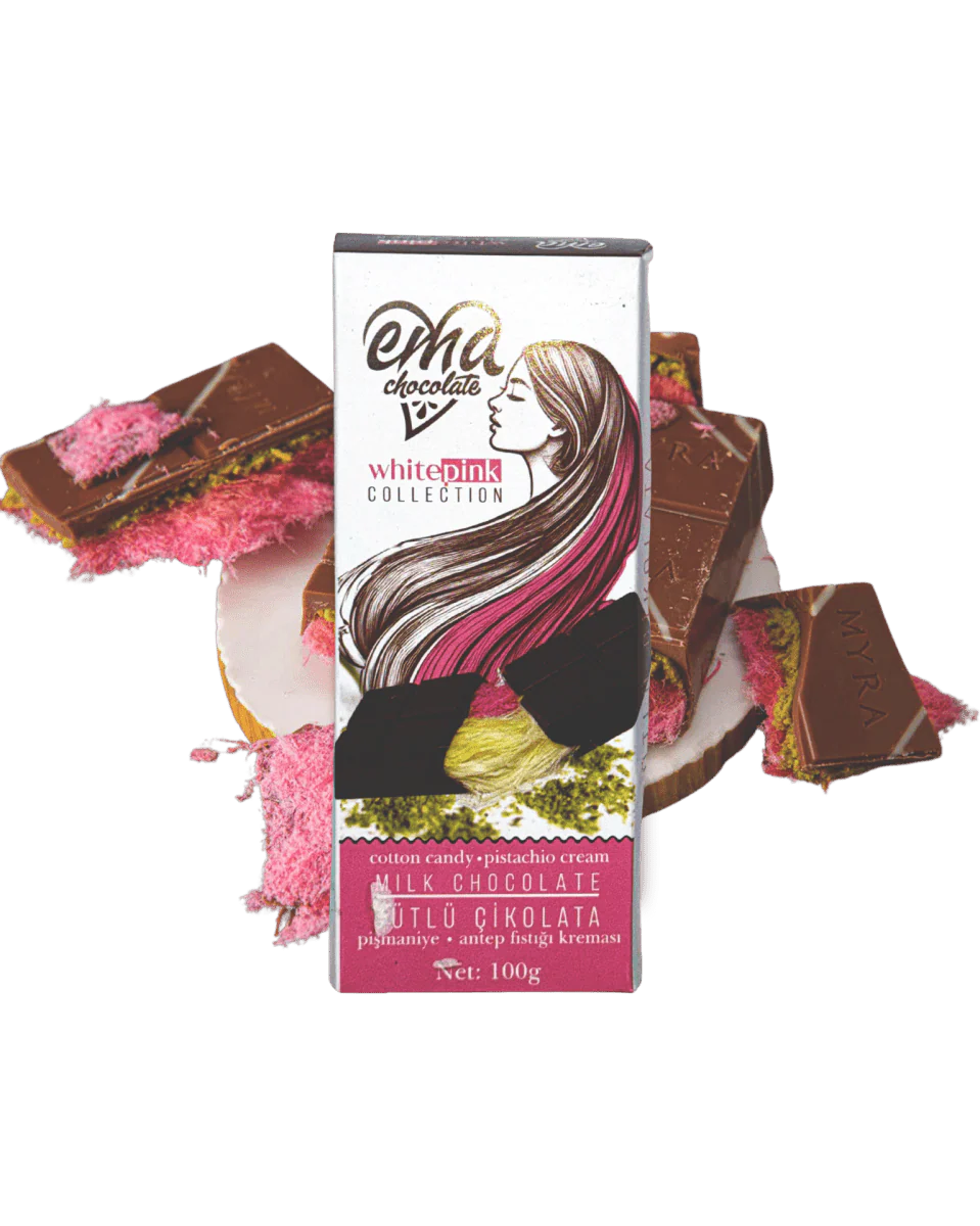 Angel Hair Milk Chocolate with Pistachio & Cotton Candy - 100gr