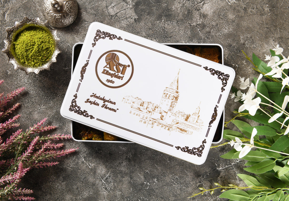Asi | Assorted Baklava and Kadayif in Gift Metal Box