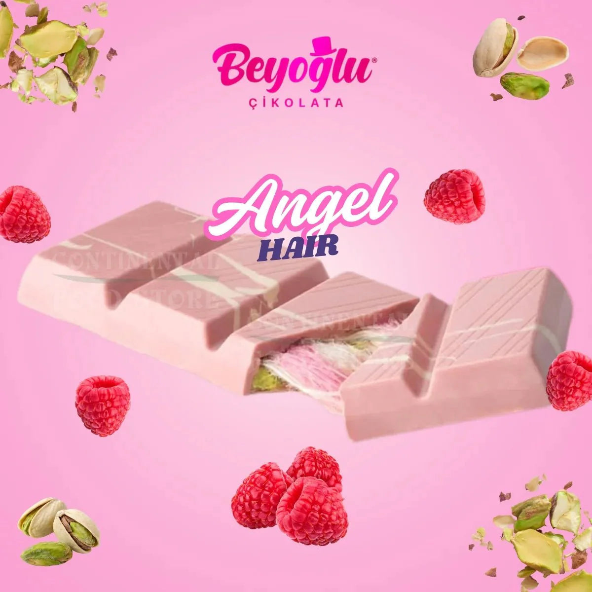 Beyoglu | Angel Hair Raspberry Chocolate with Cotton Candy and Pistachio Cream