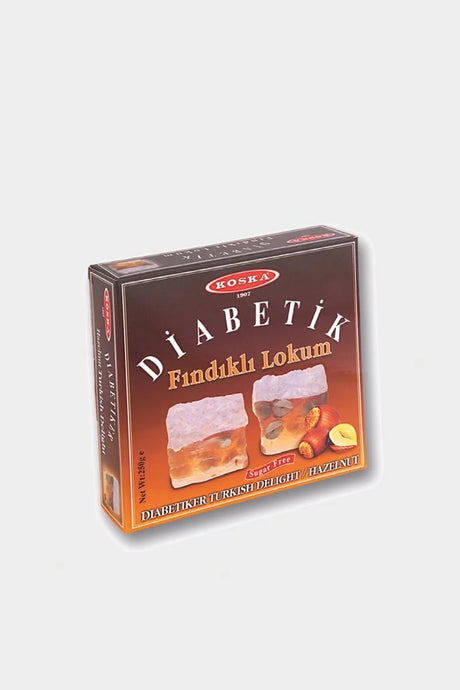 Koska | Sugar-Free, Diabetic Turkish Delight with Whole Hazelnuts