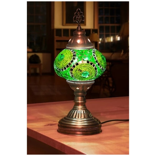 Mosaic Table Lamp, Small, No15 Greens
