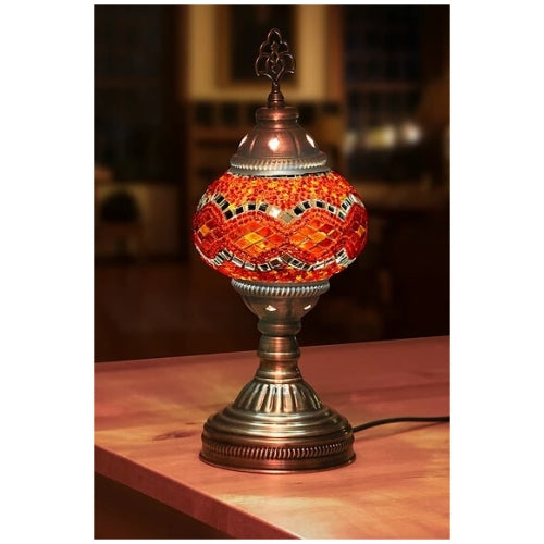 Mosaic Table Lamp, Small, No17 Orange