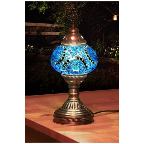 Mosaic Table Lamp, Small, No21 Blue