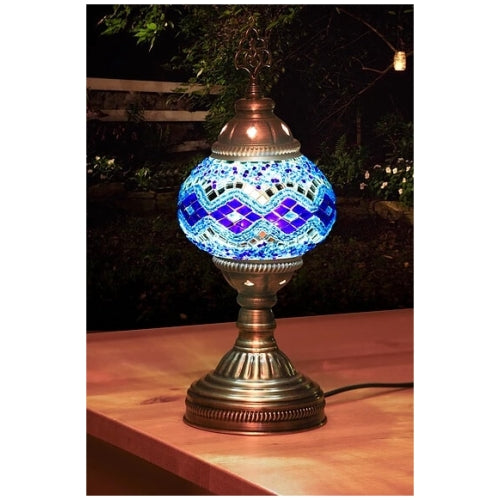 Mosaic Table Lamp, Small, No23 Light Blue