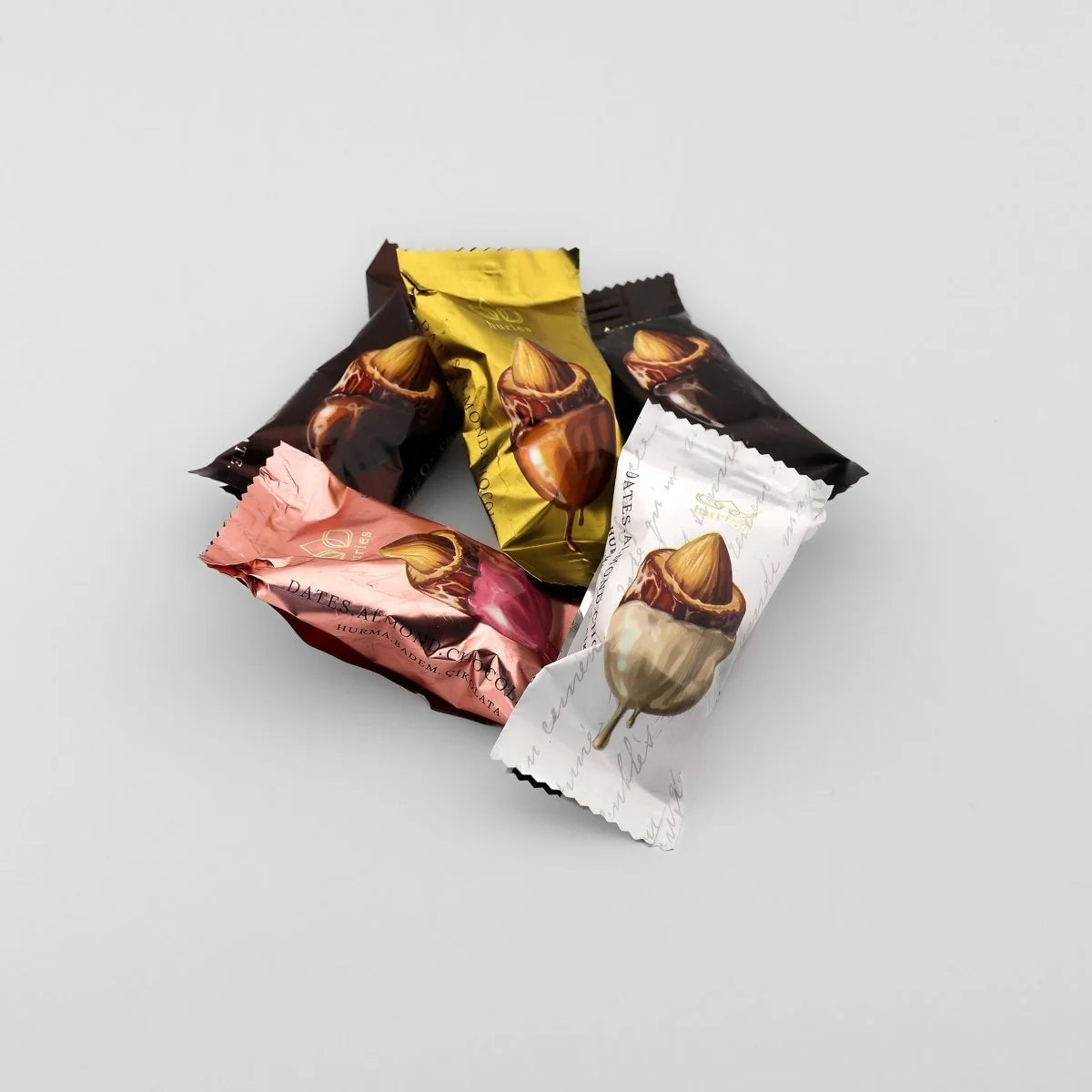 Gourmet Belgian Chocolate Covered Dates with Crunchy Almonds - Luxury Gift, Snack & Dessert, 500g