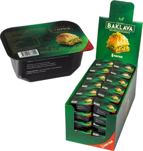 Payna | Pistachio Baklava Family Size Box - 48 Single Serve Slices