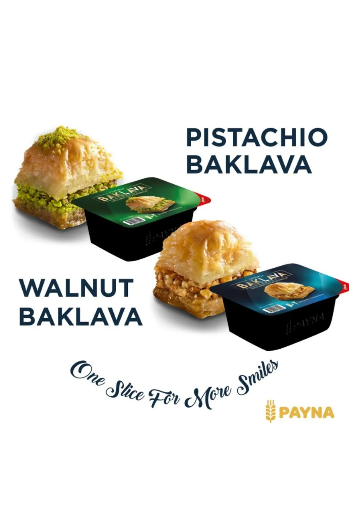 Payna | Walnut Baklava Box - 4 Single Serve Slices