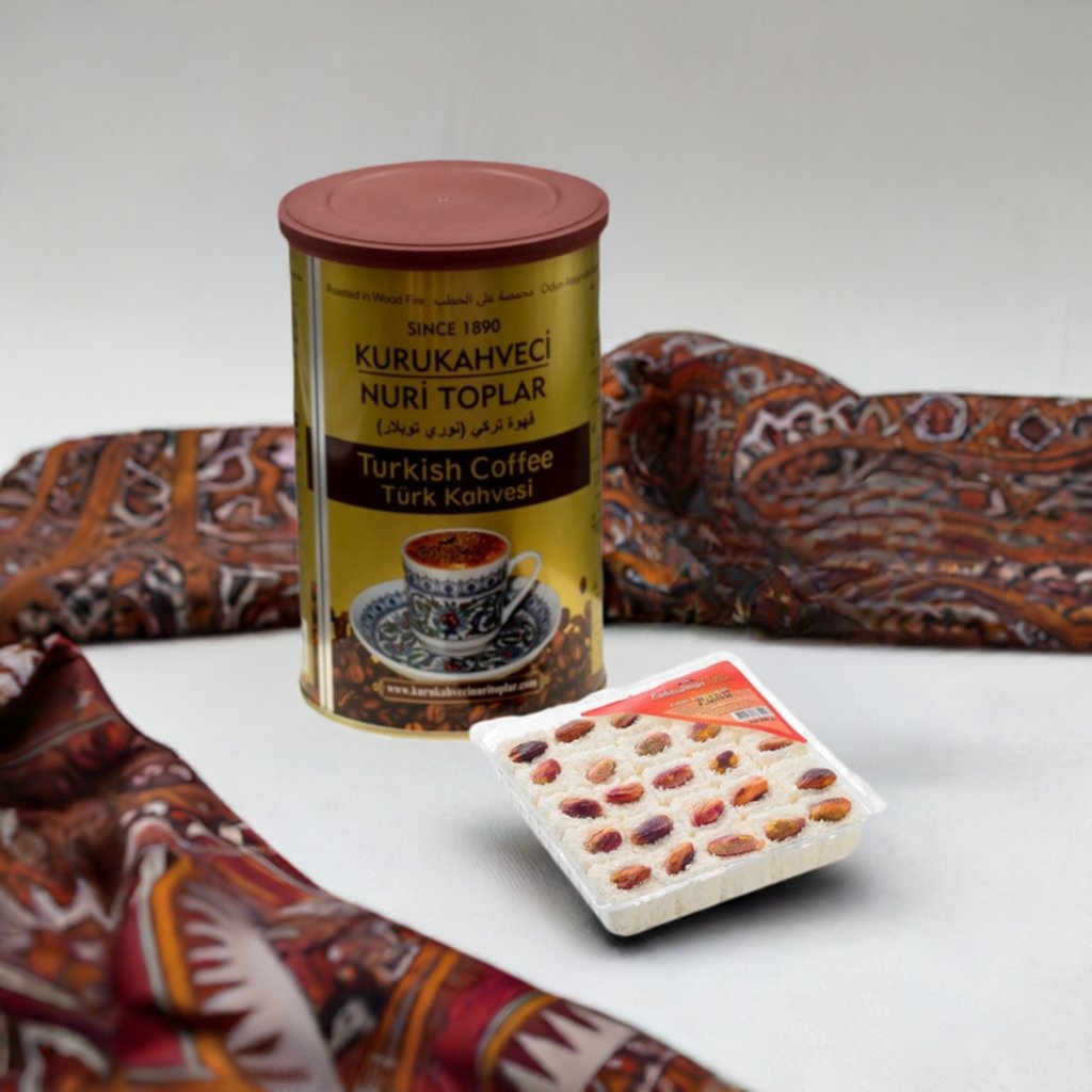 Pistachio Turkish Delight (200g) & Nuri Toplar Turkish Coffee (250g) Bundle