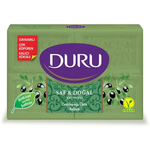 Pure & Natural Olive Oil Hammam Soap, Duru, 4 Bars, 600g – 21.16oz