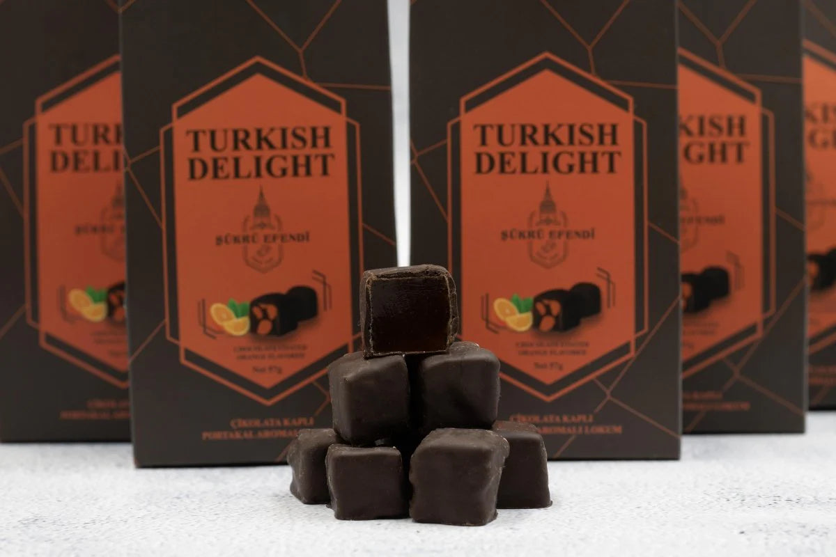 Mixed Pistachio & Hazelnut Turkish Delight Wraps | Metal Gift Box | Sukru Efendi