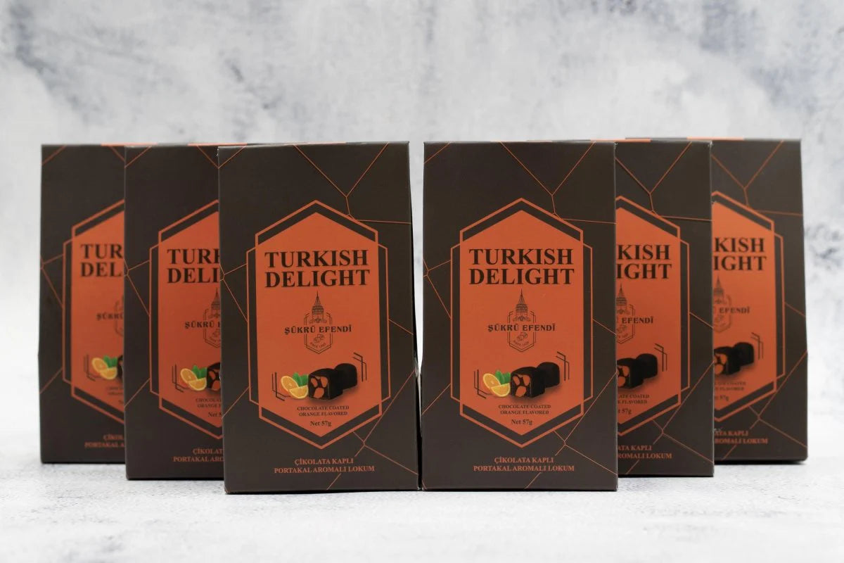 Mixed Pistachio & Hazelnut Turkish Delight Wraps | Metal Gift Box | Sukru Efendi