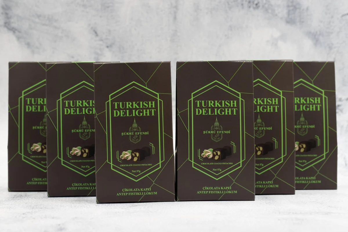 Sukru Efendi 1935 | Open and Enjoy Turkish Delight Chocolate Coated Pistachio