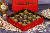Sukru Efendi 1935  Special Turkish Chocolate Baklava with Pistachio in Gift Metal Box