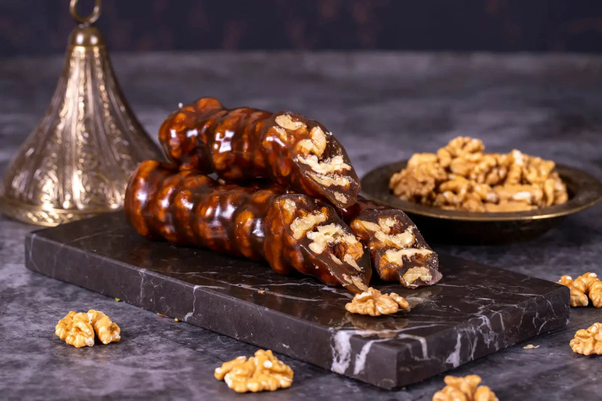 Sukru Efendi 1935 | Turkish Walnut Churchkhela (Cevizli Sucuk) with Grape Molasses in Metal Box