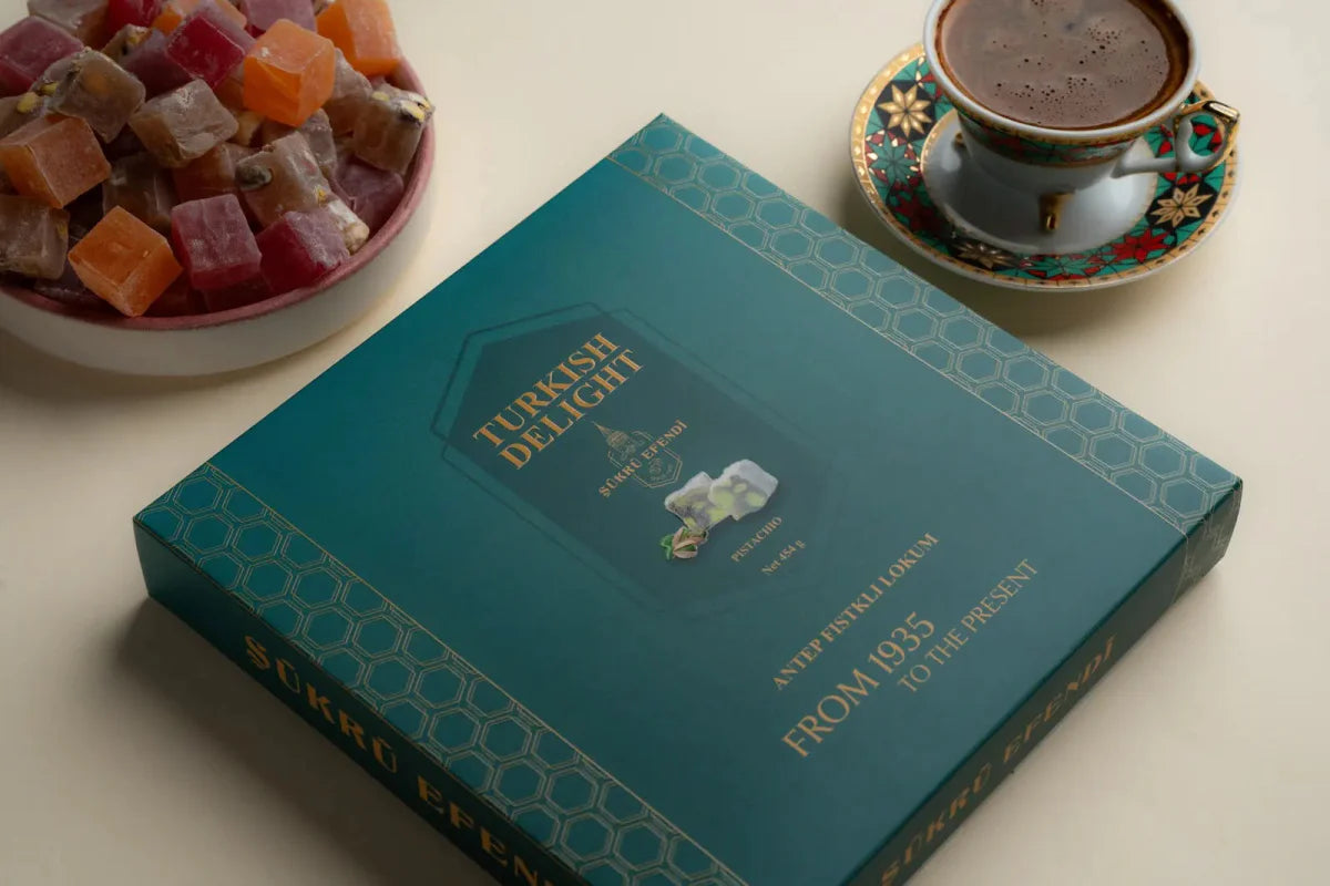Sukru Efendi 1935 | Turkish Delight Square Box Pistachio