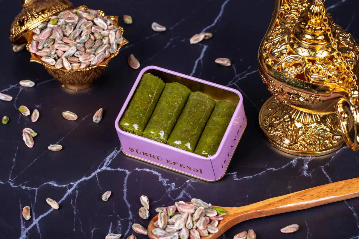 Sukru Efendi 1935 | Turkish Pistachio Wrap Baklava in Gift Metal Box